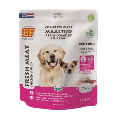 Bf petfood vleesvoeding eend worst Bf petfood vleesvoeding eend worst